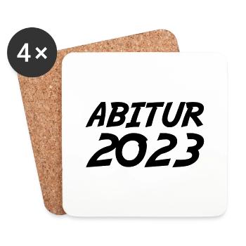 Abitur 2023 - Untersetzer (4er-Set) - Weiß - Vorne