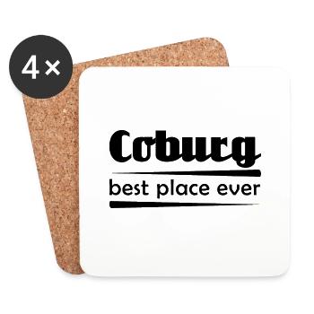 Coburg - Stadt best place ever - Untersetzer (4er-Set) - Weiß - Vorne