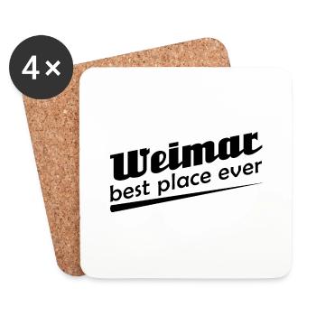 Weimar - Stadt best place ever - Untersetzer (4er-Set) - Weiß - Vorne