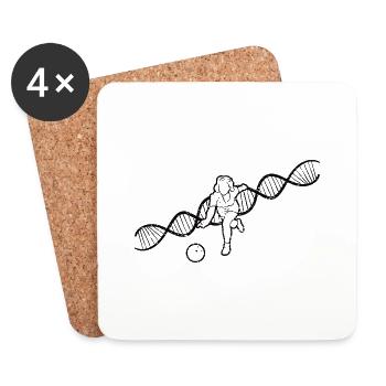 Bowling Bowl bowler Gift Bowling bowling ball - Coasters (set of 4) - white - Front