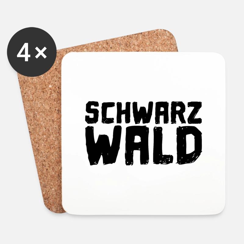 Schwarzwald | Gebirge | Wandern | Urlaub - Untersetzer (4er-Set) - Weiß