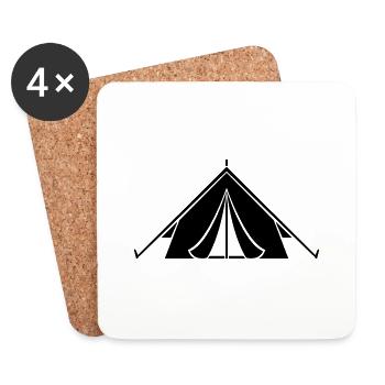 Tente extérieure Design Cool - Dessous de verre (lot de 4) - blanc - Devant