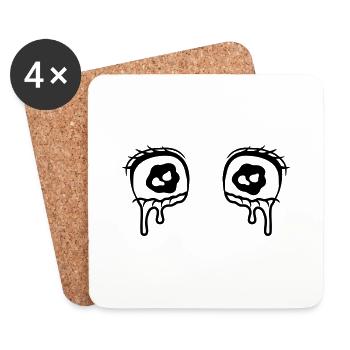 Tears Comic Eyes Crying - Coasters (set of 4) - white - Front