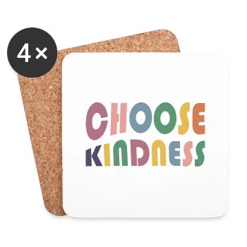 choose kindness - Coasters (set of 4) - white - Front