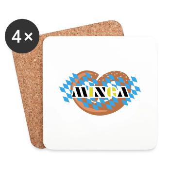 Minga - Dessous de verre (lot de 4) - blanc - Devant