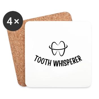TOOTH WHISPERER - Coasters (set of 4) - white - Front