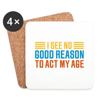 to act my age - Coasters (set of 4) - white - Front