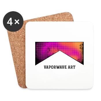 Vaporwave Art - Coasters (set of 4) - white - Front