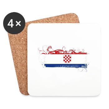 Croatia Croatian Hrvatska Croatia Croats Croat - Coasters (set of 4) - white - Front