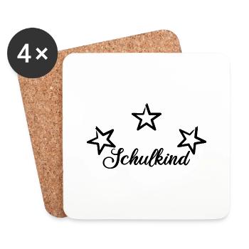 Schulkind - Untersetzer (4er-Set) - Weiß - Vorne