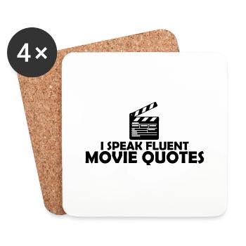 speak fluent movie quotes - Untersetzer (4er-Set) - Weiß - Vorne