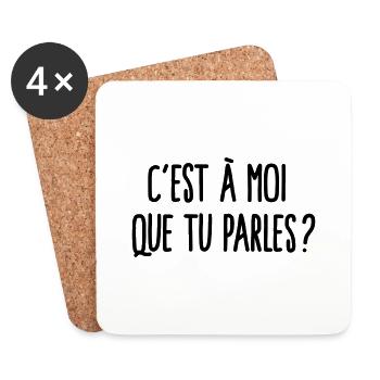 Citations de film phrase culte Taxi - Dessous de verre (lot de 4) - blanc - Devant