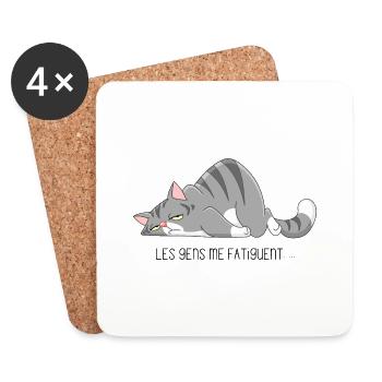 People make me tired - Coasters (set of 4) - white - Front