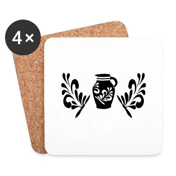In Bembel WeTrust Frankfurt Shirt Designs #Bembel - Coasters (set of 4) - white - Front