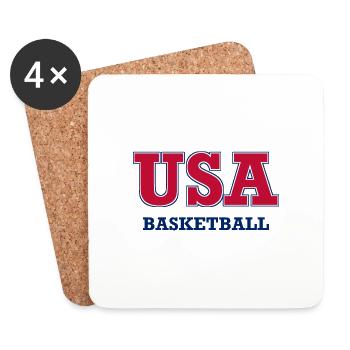 USA Basketball - National Colors - United States - Coasters (set of 4) - white - Front