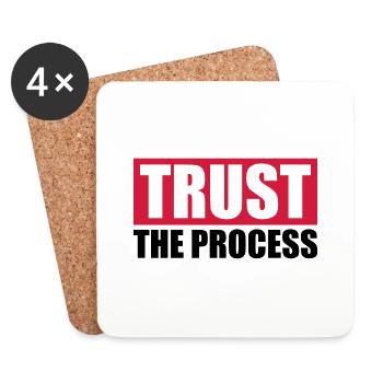trust the process Zitat - Untersetzer (4er-Set) - Weiß - Vorne