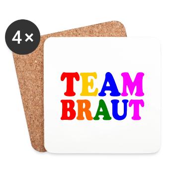 Team braut - Untersetzer (4er-Set) - Weiß - Vorne
