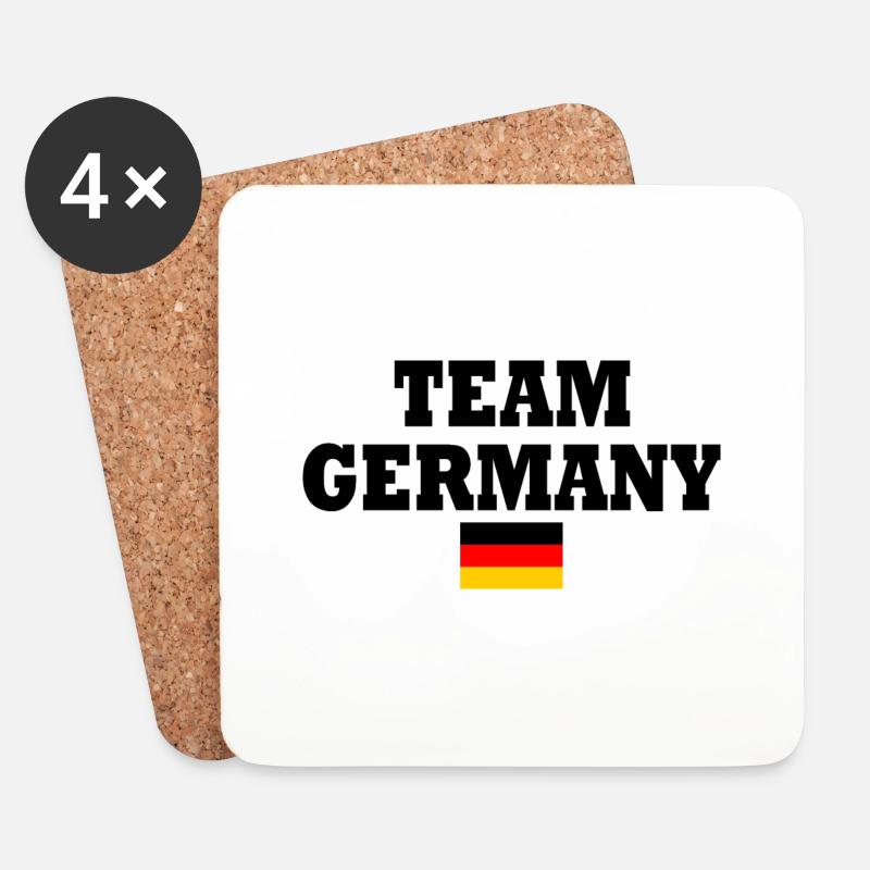 Deutschland - Untersetzer (4er-Set) - Weiß