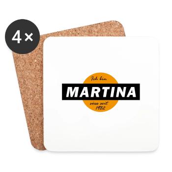 Martina Jahrgang 82 - Untersetzer (4er-Set) - Weiß - Vorne