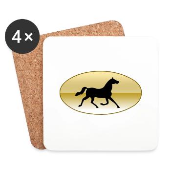 Cheval - Dessous de verre (lot de 4) - blanc - Devant