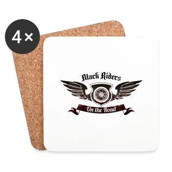 Ride Motorcycle Bike moped motorcros rides aventur - Coasters (set of 4) - white - Front