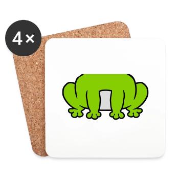 Costume small sitting frog - Coasters (set of 4) - white - Front