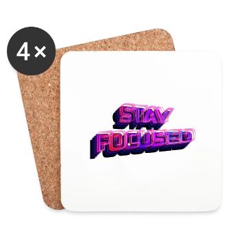 Stay focused - stay focused - Coasters (set of 4) - white - Front