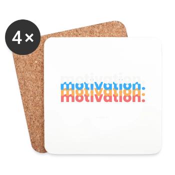 MOTIVATION. - Coasters (set of 4) - white - Front