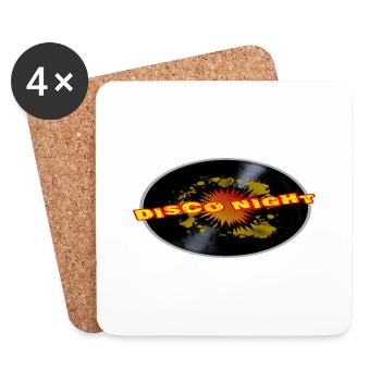 Disco Night explose Long Playing Record - Dessous de verre (lot de 4) - blanc - Devant