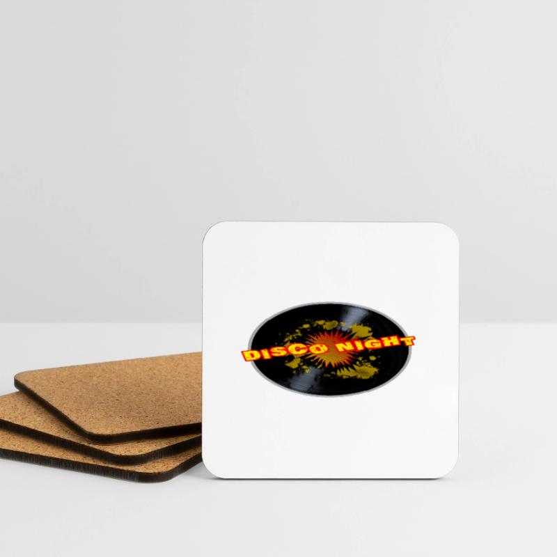Disco Night Exploding Long Playing Record Coasters (set of 4)