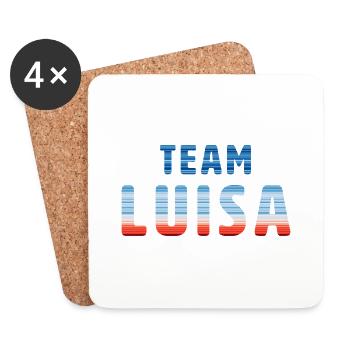 Team Luisa | Warming Stripes - Untersetzer (4er-Set) - Weiß - Vorne