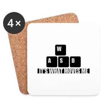 c’est ce qui m’émeut - Dessous de verre (lot de 4) - blanc - Devant