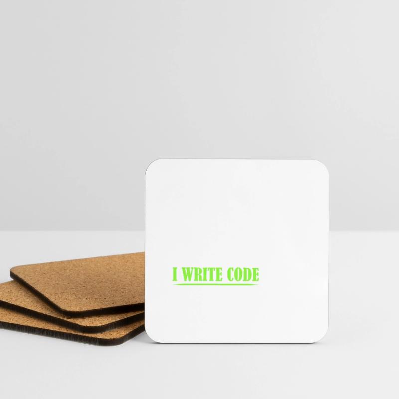 I'm A Programmar ........ I Write Code Coding Soft Coasters (set of 4)