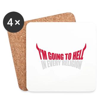 Going to Hell - Coasters (set of 4) - white - Front