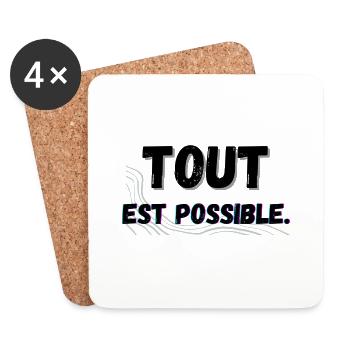 LogoMotivation - Dessous de verre (lot de 4) - blanc - Devant