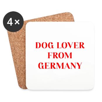 DOG LOVER FROM GERMANY - Untersetzer (4er-Set) - Weiß - Vorne