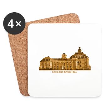 Bruchsal Schloss Barock Baden-Württemberg - Untersetzer (4er-Set) - Weiß - Vorne
