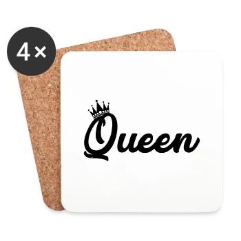 Queen - Coasters (set of 4) - white - Front