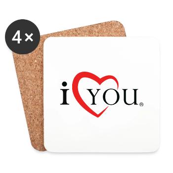 i love you - Untersetzer (4er-Set) - Weiß - Vorne