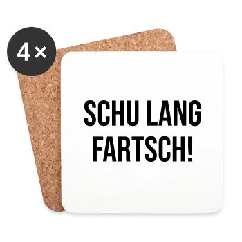 Schon lange fertig Erzgebirge - Untersetzer (4er-Set) - Weiß - Vorne