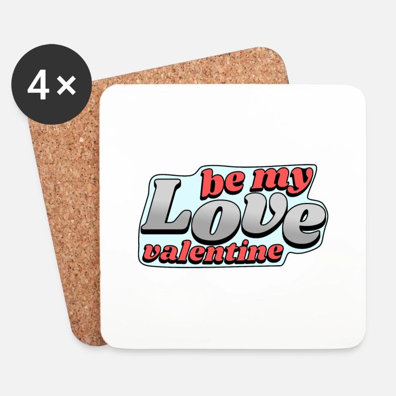 be my love valentine - Untersetzer (4er-Set) - Weiß