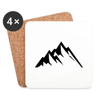 Mountains - Coasters (set of 4) - white - Front