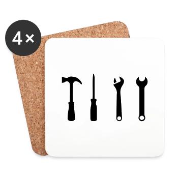 tool - Coasters (set of 4) - white - Front