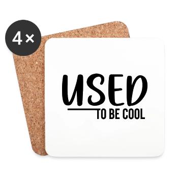 Utilisé pour être cool - Dessous de verre (lot de 4) - blanc - Devant