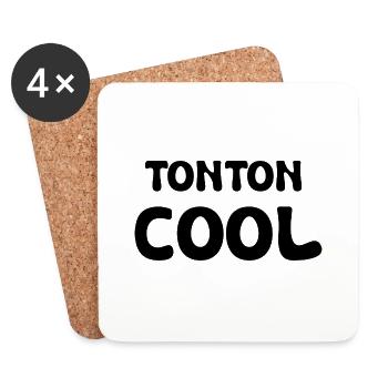 tonton cool - Dessous de verre (lot de 4) - blanc - Devant