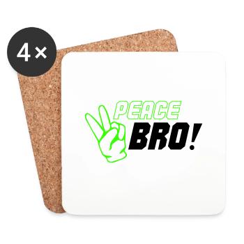 paix bro 02 - Dessous de verre (lot de 4) - blanc - Devant