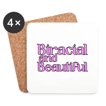 Biracial And Beautiful - Coasters (set of 4) - white - Front