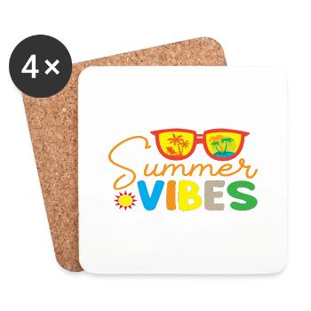 Summer Vibes - Coasters (set of 4) - white - Front