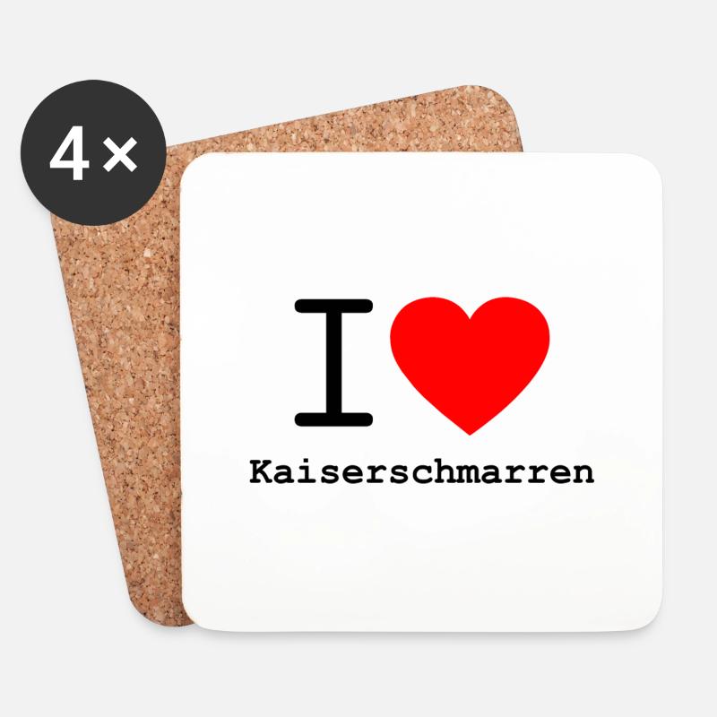 i love Kaiserschmarrn - Ich liebe Kaiserschmarrn - Untersetzer (4er-Set) - Weiß