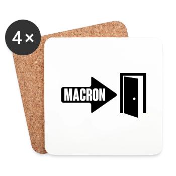 Macron wears it - Coasters (set of 4) - white - Front